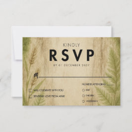 Cartão RSVP de Casamento da Floresta da Rússia e d