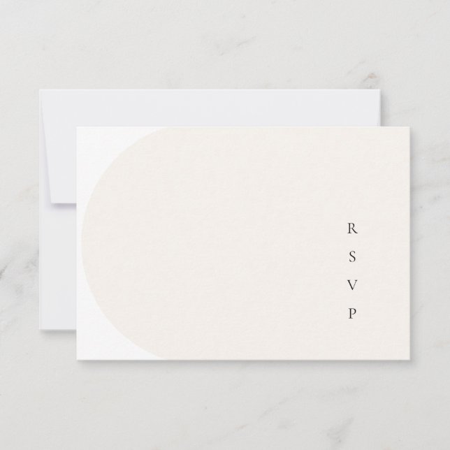 Cartão RSVP de Casamento de Arch Minimalista Moder (Frente)