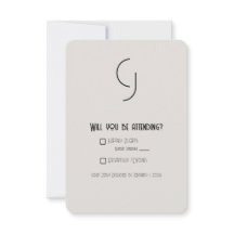 Cartão RSVP de Casamento de Arte Minimalista