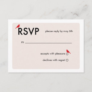 Cartão RSVP de Casamento de Birdcage Moderno - Ver