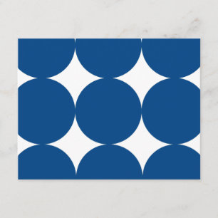 Cartão RSVP de Casamento de Bolinhas Moderno Azul