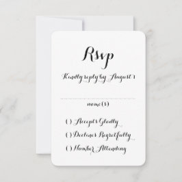 Cartão RSVP de Casamento de Caligrafia com Letra M