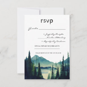 Cartão RSVP de Casamento de Campanha