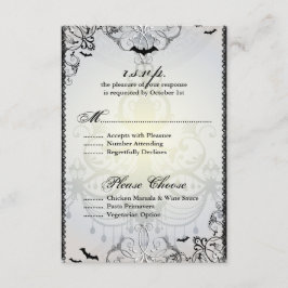 Cartão RSVP de Casamento de Casamento de Halloween
