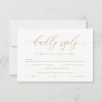 Cartão RSVP de Casamento de COR EDITÁVEL para Amor