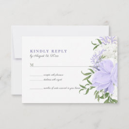 Cartão RSVP de Casamento de Cores Aquáticas Periól