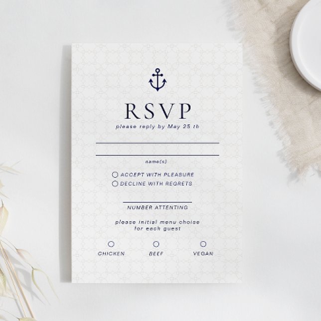 Cartão RSVP de Casamento de Destino de Cruise (Criador carregado)