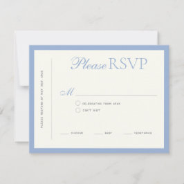Cartão RSVP de Casamento de Elegância de Fronteira