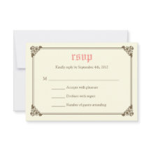 Cartão RSVP de Casamento de Fairytale - Rosa