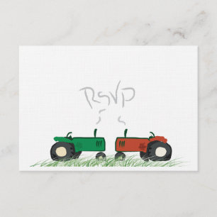 Cartão RSVP de Casamento de Fazenda de Verão