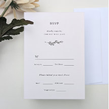 Cartão RSVP de Casamento de Flores Selvagens