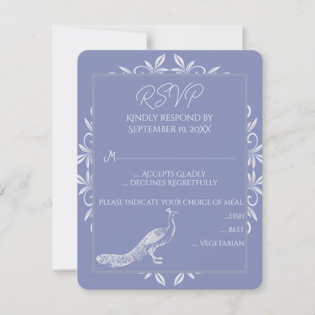 Cartão RSVP de Casamento de Floresta de Pancete Pe (Frente)