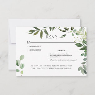 Cartão RSVP de Casamento de Foliage Eucalyptus