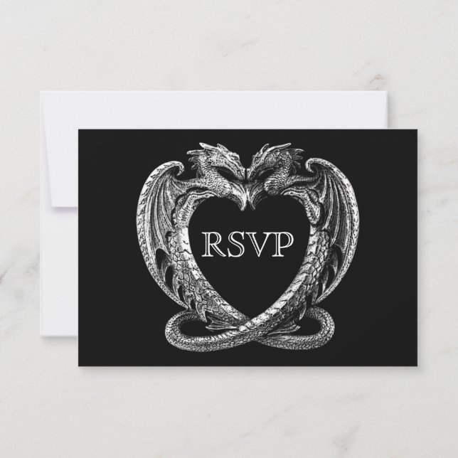 Cartão RSVP de Casamento de Halloween Elegante (Verso)