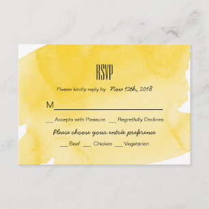 Cartão RSVP de Casamento de Lavagem em Água Amar