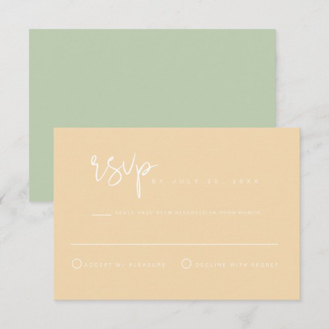 Cartão RSVP de Casamento de Mola de Pastel Vibrant (Frente/Verso)