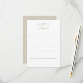 Cartão RSVP de Casamento de Monograma de Crest Bot