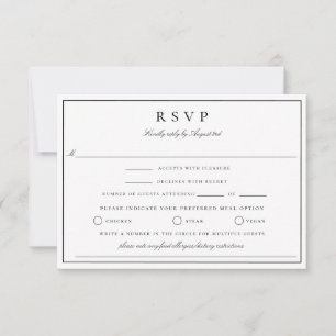 Cartão RSVP de Casamento de Monograma de Crest Bot