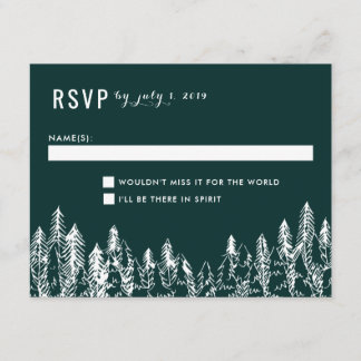 Cartão RSVP de Casamento de Montanha