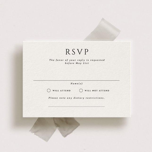 Cartão RSVP de Casamento de Paisagem Formal Kingst (Criador carregado)