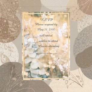 Cartão rsvp de Casamento de Pastel Wildflower