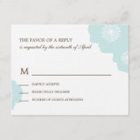 Cartão RSVP de Casamento de Poppies Modernos - Azu