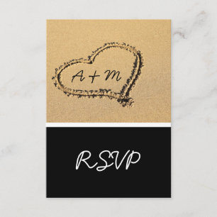 Cartão RSVP De Casamento De Praia Tropical Para Co