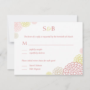 Cartão RSVP de Casamento de primavera Blooms