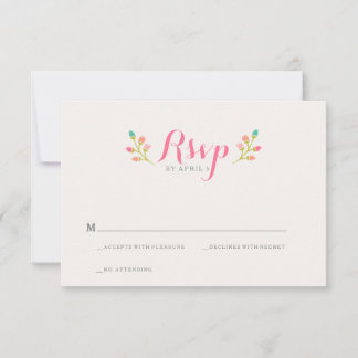 Cartão RSVP de Casamento de primavera Florals