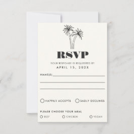 Cartão RSVP de Casamento de Tropics Minimalista