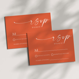 Cartão RSVP de Casamento de Verona Sunset Minimali
