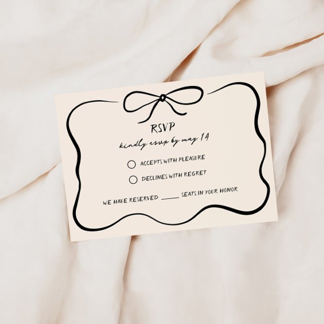 Cartão RSVP de Casamento de Vintage (Criador carregado)