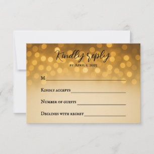 Cartão RSVP de Casamento de Vow Starlight