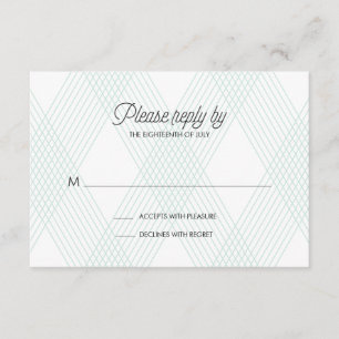 Cartão RSVP de Casamento de xadrez