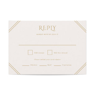 Cartão RSVP de Casamento Diamond