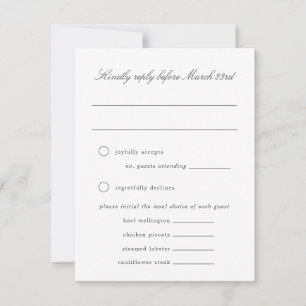 Cartão RSVP de Casamento do Grande Milênio da Hydr