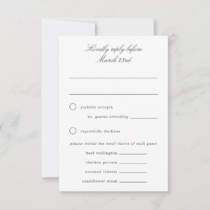 Cartão RSVP de Casamento do Grande Milênio da Hydr