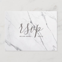 Cartão Rsvp de Casamento | Dourado Manuscrito de R