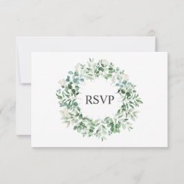 Cartão RSVP de Casamento Eucalyptus Elegante