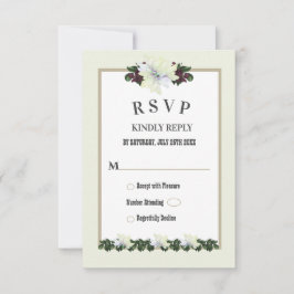 Cartão RSVP de Casamento Floral de Magnolia Greene