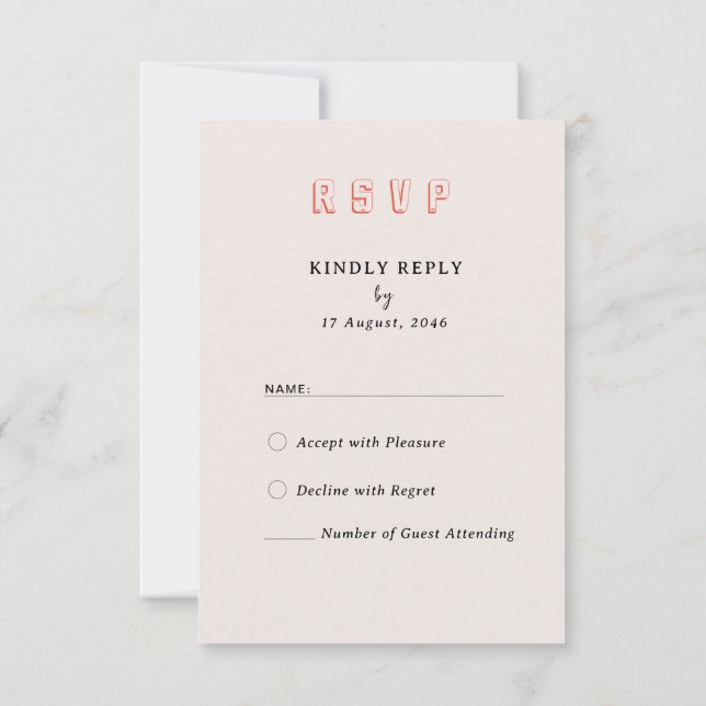 Cartão RSVP de Casamento Floral Rosa-Rosa-Rosa-Joy (Verso)