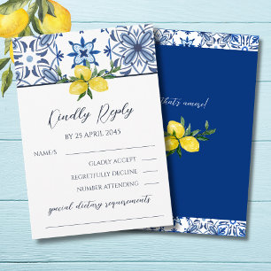 Cartão RSVP de Casamento Italiano para Lemon do Me