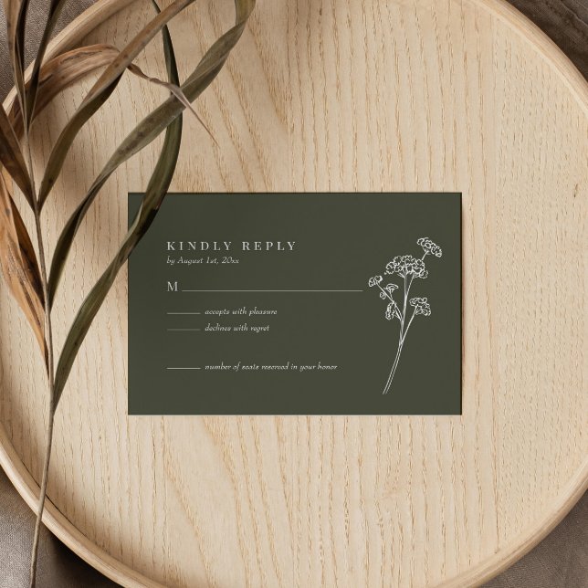 Cartão RSVP de Casamento Laranja Queimado (Criador carregado)