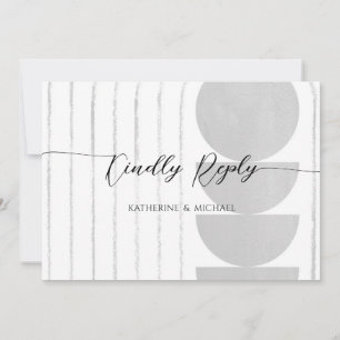 Cartão RSVP de casamento minimalista