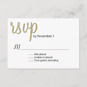 Cartão RSVP de Casamento Moderno