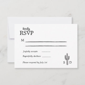 Cartão RSVP de Casamento Ocidental Vintage
