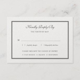 Cartão RSVP de Casamento Pearl Shimmer
