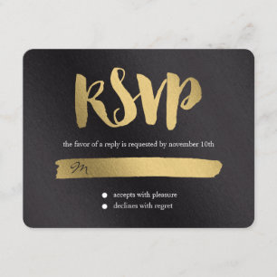 Cartão RSVP de Casamento Promessa Brilhante
