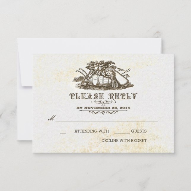 Cartão RSVP de Casamento RSVP de Casamento Ruptura (Frente)