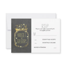Cartão RSVP de Casamento Russo - CONFETTI MASON JA